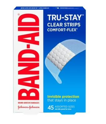 A15757 : Band aid A15757 : Hygiene and Health - Bandages - Plasters Transparent BAND AID, plasters TRANSPARENT, 12 x 45 ct