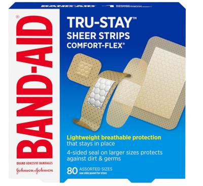 A15760 : Band aid A15760 : Hygiene and Health - Bandages - Plasters Confort-flex BAND AID, plasters CONFORT-FLEX, 12 x 80ct