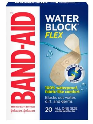 A15761 : Band aid A15761 : Hygiene and Health - Bandages - Plasters Water Block BAND AID, plasters WATER BLOCK, 12 x 20 ct