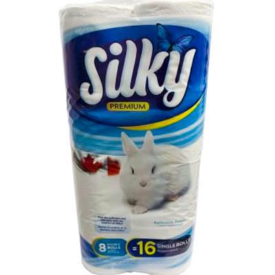 A1807-OU : Silky A1807-OU : Household products - Toilet paper - Toilet Paper SILKY , TOILET PAPER , 6 VENTES de  8 rlx DOUB.