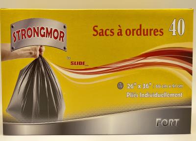 A185 : Strongmore A185 : Household products -  Garbage bags - Garbage Bags Box STRONGMORE,GARBAGE BAGS BOX,12 X 40CT