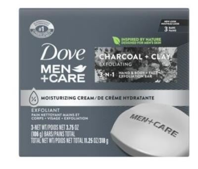 A2555 : Dove A2555 : Hygiene and Health - Soaps and shower gels - Men Care Bar Soap Exfoli.18 X ( 3 X 318g) DOVE, MEN CARE BAR SOAP exfoli.18 x ( 3 x 318g)