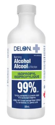 A264 : Delon A264 : Hygiene and Health - Bandages - Friction Alcohol 99% DELON, FRICTION ALCOHOL 99%, 12 x 225 ML