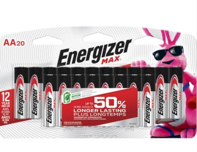 AENAA20 : Energizer AENAA20 : Accessories & Supplies - Batteries - Aa Battery (20) ENERGIZER, AA BATTERY (20), 12 CARDS/CS