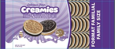 B005 : Delicious farm B005 : Lunch and snacks - Cookies - Duplex Sand Cookie DELICIOUS FARM, DUPLEX SAND COOKIE,12X708G
