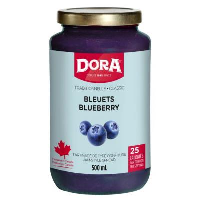 C7557 : Dora C7557 : Preserves and jars - Fruits - Blueberry Jam DORA, BLUEBERRY JAM,12 x 500 ML