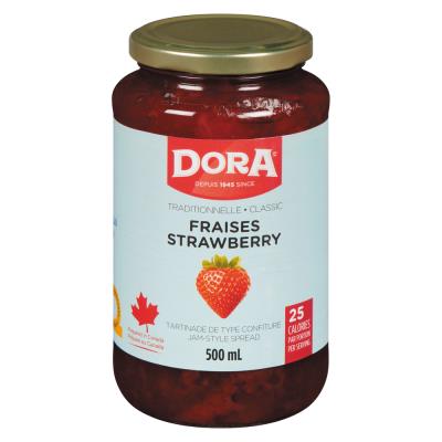 C7560 : Dora C7560 : Preserves and jars - Fruits - Strawberry Jam DORA,STRAWBERRY JAM,12 x 500 ML