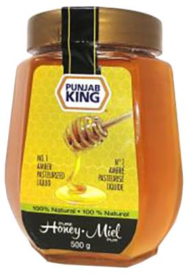 C79 : Punjab king C79 : Lunch and snacks - Honey - Pasteurized Amber Honey (liquid) PUNJAB KING,PASTEURIZED AMBER HONEY (liquid), 12 x 500G