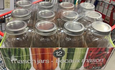 CA040 : Crystal king CA040 : Accessories & Supplies - Orther - Mason Jars (big) CRYSTAL KING , MASON JARS (BIG) , 12 UN 12 jars x 1litres