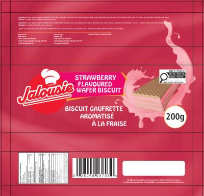 CB2154 : Jalousie CB2154 : Lunch and snacks - Cookies - Cream Wafer Strawberry JALOUSIE,CREAM WAFER STRAWBERRY, 24 x 200G