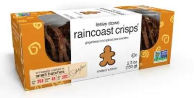 CB7453 : Lesley stowe CB7453 : Lunch and snacks - Cookies - Crac. Spicy Pear Ginger LESLEY STOWE, CRAC. spicy pear ginger,12 x 150G (exp)