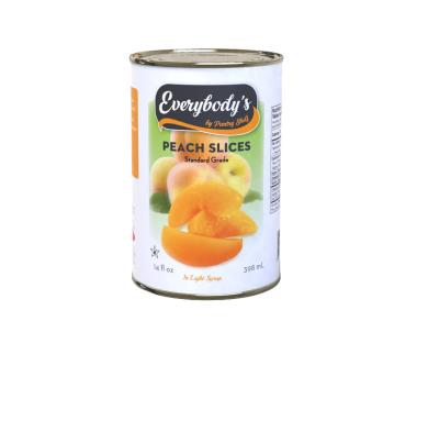 CF8121-OU : Everybody's CF8121-OU : Preserves and jars - Fruits - Peach Slice EVERYBODY'S, PEACH SLICE, 24 x 398 ML