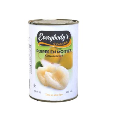 CF8123-OU : Everybody's CF8123-OU : Lunch and snacks - Fruity - Pears Halves EVERYBODY'S, PEARS halves, 24 x 398 ML