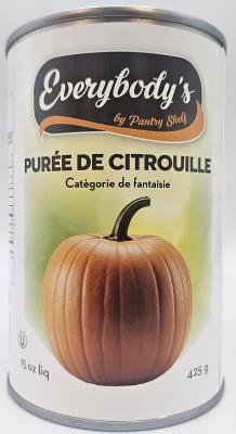 CF8125 : Everybody's CF8125 : Preserves and jars - Vegetables - Pumpkin Puree EVERYBODY'S,PUMPKIN PUREE,24 x 425G
