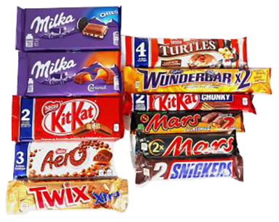 CG0041-1 : Barres choc (k-size CG0041-1 : Confectionery - Chocolate - Famil..(decl.) BARRES CHOC (k-size,famil..(decl.), 7742 bars