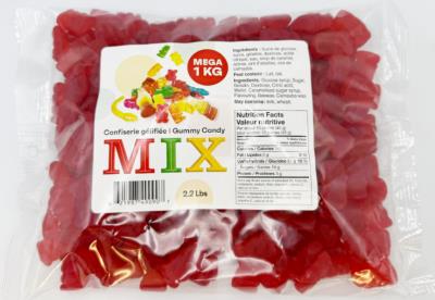 CG1516-REG : Mega mix CG1516-REG : Confectionery - Candy - Red Gummies MEGA MIX, red GUMMIES , 10 X 1KG