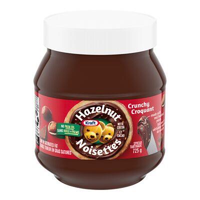 CG241-1 : Kraft CG241-1 : Lunch and snacks - Spreads - Crunchy Chocolate-hazelnut Spread KRAFT, CRUNCHY chocolate-hazelnut SPREAD, 6 x 725G