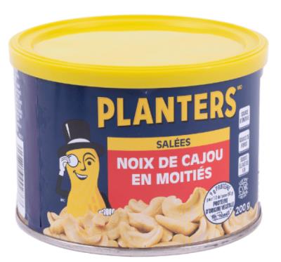 CG2501 : Planters CG2501 : Confectionery - Peanuts - Half Salted Cashews PLANTERS, half SALTED cashews, 12 x 200g