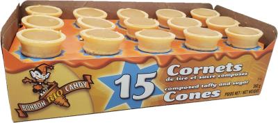 CG5356 : Bonbon rio candy CG5356 : Confectionery - Horn - Taffy & Sugar Cones BONBON RIO CANDY,TAFFY & SUGAR CONES,12 x 360G