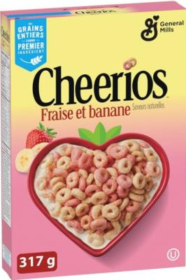 CG5402 : Cheerios CG5402 : Lunch and snacks - Cookies - Cereal Strawberries And Banana CHEERIOS, CEREAL strawberries and banana, 12 x 317G