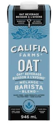 CG5979-OU : Califia farms CG5979-OU : Beverages - Energy drinks - Oat Beverage (barista) CALIFIA FARMS, OAT BEVERAGE (barista), 6 x 946 ML