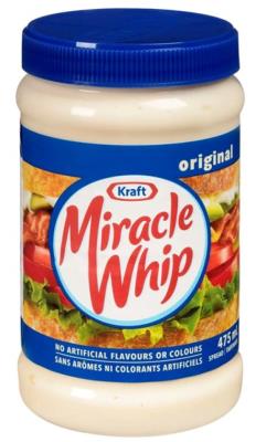CH0010-S : Kraft CH0010-S : Condiments - Mayonnaise - Miracle Whip Salad Dressing KRAFT, MIRACLE WHIP salad dressing, 12 x 475ml