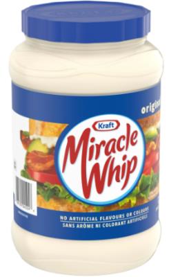 CH0325 : Kraft CH0325 : Condiments - Mayonnaise - Miracle Whip KRAFT, MIRACLE WHIP, 6 x 1.5L