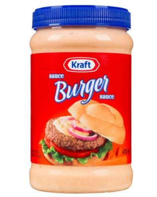CH102-1 : Kraft CH102-1 : Condiments - Sauce - Burger Sauce KRAFT,BURGER SAUCE, 12 x 475 ML