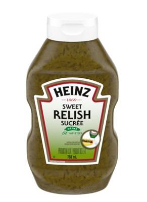CH424 : Heinz CH424 : Condiments - Ketchup - Relish (squeez) HEINZ,RELISH (squeez),12 x 750ML