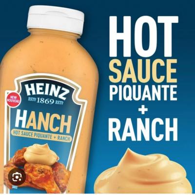 CH69-1 : Heinz CH69-1 : Condiments - Sauce - Hanch Hot Sauce Ranch HEINZ, HANCH HOT sauce RANCH, 6 x 362 ML