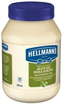 CH75 : Hellmann's CH75 : Condiments - Mayonnaise - Mayo Olive Oil HELLMANN'S, MAYO OLIVE OIL,10 x 890 ML
