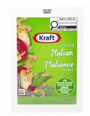 CH878 : Kraft CH878 : Oils and vinegars - Oil - Golden Italian Vinaigrette KRAFT,golden ITALIAN vinaigrette,100 x 40 ML