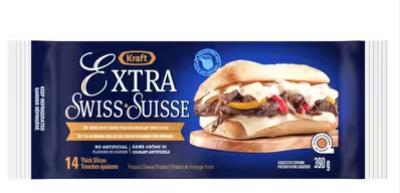 CH956-OU : Kraft CH956-OU : Lunch and snacks - Cookies - Extra Swiss Cheese Slice (14 Un) KRAFT, EXTRA SWISS cheese slice (14 UN), 16 x 390g