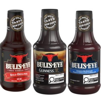 CH96-1 : Bull's eye CH96-1 : Condiments - Sauce - (1 Pal) Ass. Bbq Sauce (3 Flav.) BULL'S EYE,(1 PAL) ass. BBQ SAUCE (3 FLAV.) ,450 x 425 ML