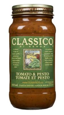 CH991 : Classico CH991 : Condiments - Sauce - Tomato And Pesto Sauce CLASSICO, tomato and pesto SAUCE, 12 x 650 ML