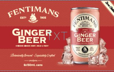 CJ012-OU : Fentimens CJ012-OU : Beverages - Energy drinks - Ginger Beer FENTIMENS,GINGER BEER, 4 x (6 x 150ML)
