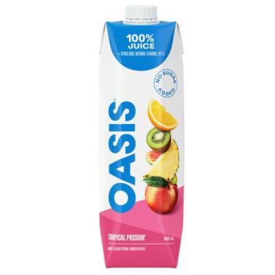 CJ16 : Oasis CJ16 : Beverages - Juice - Tropical Passion Juice OASIS, TROPICAL PASSION juice, 12 x 960 ML