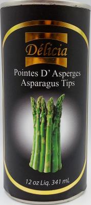 CL003 : Delicia CL003 : Preserves and jars - Vegetables - Aspargus Tips DELICIA,ASPARGUS TIPS, 24 x 341 ML