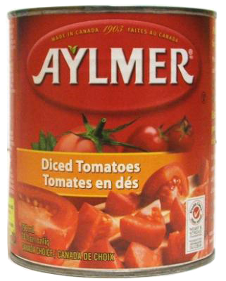 CL408 : Aylmer CL408 : Preserves and jars - Vegetables - Diced Tomatoes AYLMER, DICED TOMATOES, 24 x 796 ML