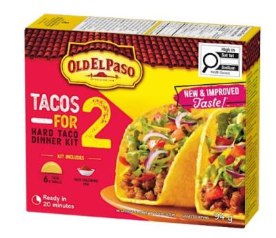 CN6065 : Old el paso CN6065 : Other - Product - Rigid Tacos For 2 (6) OLD EL PASO, rigid TACOS FOR 2 (6), 12 x 94g