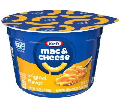 CN955-OU : Kraft dinner CN955-OU : Pasta, rice and noodles - Macaroni - Mac & Cheese Cup (eng.) KRAFT DINNER, MAC & CHEESE cup (ENG.), 12 x 58G