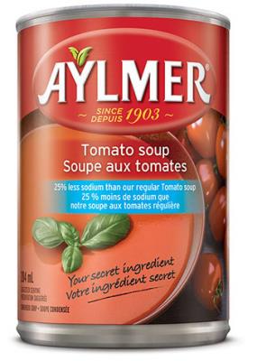 CS89 : Aylmer CS89 : Preserves and jars - Vegetables - Tomato Soup Lesss Sodium AYLMER , TOMATO SOUP lesss sodium , 24 x 284 ML