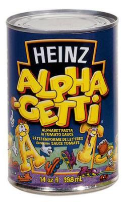 CV322 : Heinz CV322 : Pasta, rice and noodles - Spaghetti - Pasta Alphagetti HEINZ, pasta ALPHAGETTI ,24 x 398ML