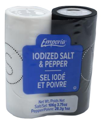 E7029 : Emporia E7029 : Condiments - Salt - Salt & Pepper Twin Pack EMPORIA , SALT & PEPPER TWIN PACK , 12 x 2 CT