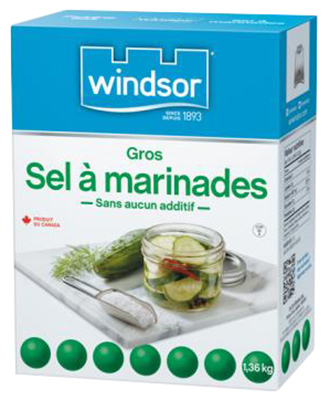 E7037 : Windsor E7037 : Condiments - Salt - Coarse Pickling Salt WINDSOR,COARSE PICKLING SALT,12 x 1.36 KG