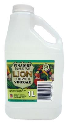 H0084 : Lion H0084 : Oils and vinegars - Vinegars - Pure White Vinegar LION,PURE WHITE VINEGAR, 12X1L