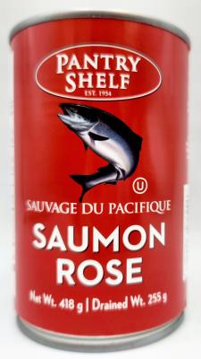 P421-OU : Pantry shelf P421-OU : Preserves and jars - Fish - Pink Salmon PANTRY SHELF,PINK SALMON, 24 x 418g
