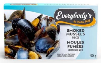 P52-1 : Everybody's P52-1 : Preserves and jars - Meat - Smoked Mussels EVERYBODY'S, SMOKED MUSSELS, 24 x 85g